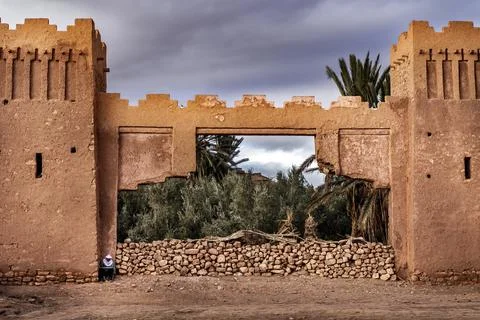 A mud castle in Ait Ben Haddou Stock Photos