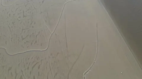 Mud flats on the River Tyne Stock Footage 132902682