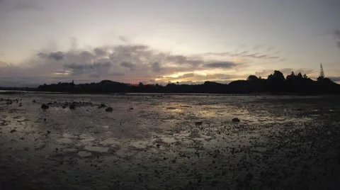 Mud Flats Timelapse Stock Footage 66527580