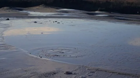 Mud Flowing Stock Footage 147514875