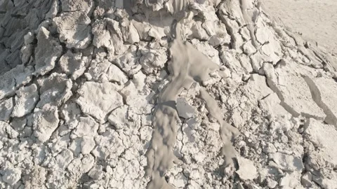 Mud flows from mud volcano 動画素材 304743713