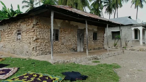 A mud house of Mikindani Stock Footage 163982774