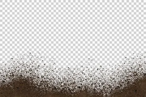 Mud isolated on white background. Stock Illustration