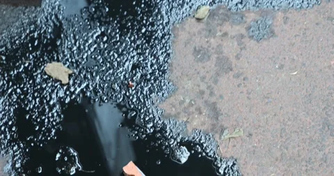 Mud Oil Texture on Road 動画素材 324106541