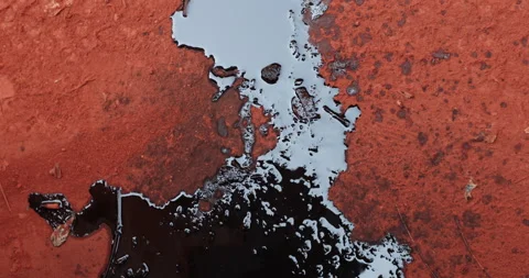 Mud Oil Texture on Road Stock Footage 324115187