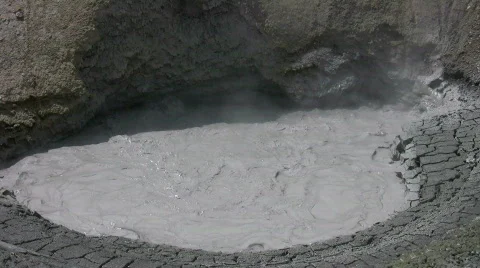 Mud pit at Yellowstone Park Stock Footage 502314