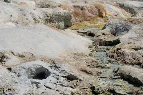 Mud Pot and Runoff Stock Photos