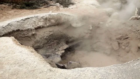 Mud Pots in Yellowstone Stock Footage 89411997