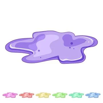 Mud puddle cartoon vector graphic Stock Illustration