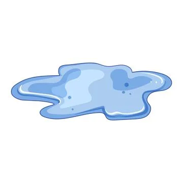 Mud puddle cartoon vector illustration Stock Illustration