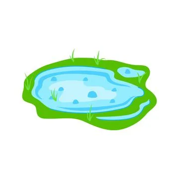 Mud puddle cartoon vector illustration Stock Illustration