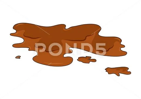 Mud puddle simple vector design isolated on white: Graphic #91175513