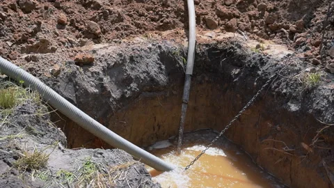 Mud Return From The Well While Drilling With Water Stock Footage 133532677