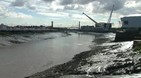 Mud River Banks Stock Footage 12236585