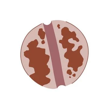 Mud rusty screw head cartoon vector illustration Stock Illustration