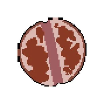 Mud rusty screw head pixel art vector illustration Ilustração Stock