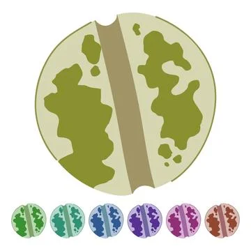Mud rusty screw head vector cartoon graphic Stock Illustration