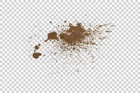 Mud splash isolated transparency background. Stock Illustration