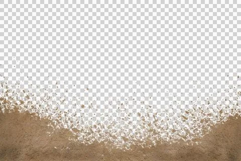 Mud splash isolated transparency background. Stock Illustration