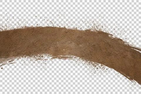 Mud splash isolated transparency background. Stock Illustration