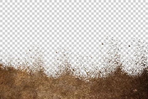 Mud splash isolated transparency background.. Stock Illustration