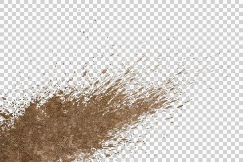 Mud splash isolated transparency background.. Stock Illustration