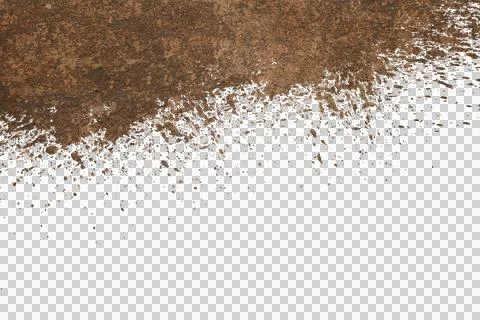 Mud splash isolated transparency background.. Stock Illustration
