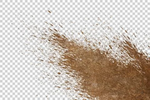Mud splash isolated transparency background.. Stock Illustration