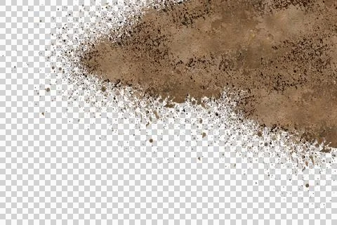 Mud splash isolated transparency background.. Stock Illustration