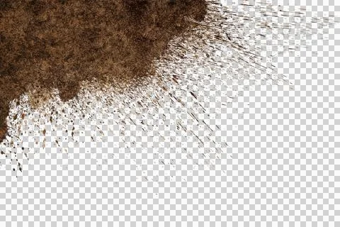 Mud splash isolated transparency background.. Stock Illustration