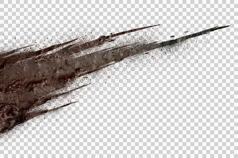 Mud splash isolated transparency background. Stock Illustration