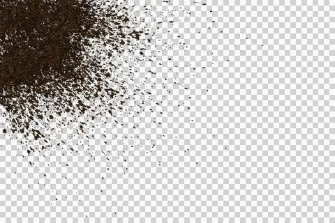 Mud splash isolated transparency background. Stock Illustration