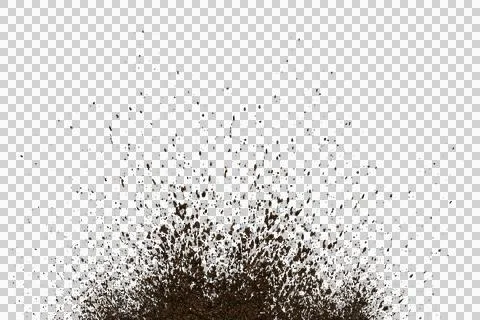 Mud splash isolated transparency background. Stock Illustration