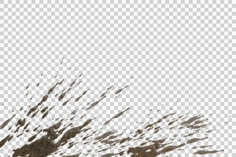 Mud splash isolated transparency background.. Stock Illustration