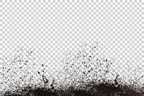 Mud splash isolated transparency background.. Stock Illustration