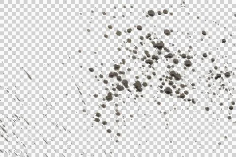Mud splash isolated transparency background. Stock Illustration