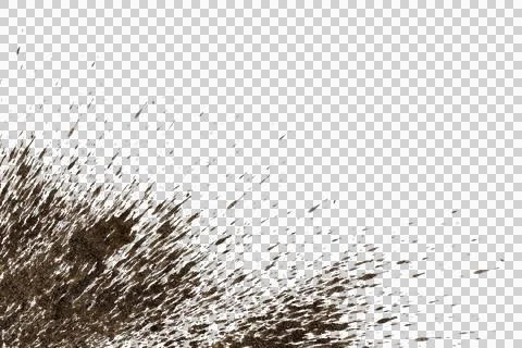 Mud splash isolated transparency background.. Stock Illustration