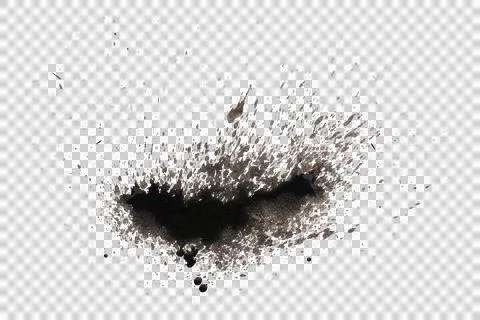 Mud splash isolated transparency background. Stock Illustration