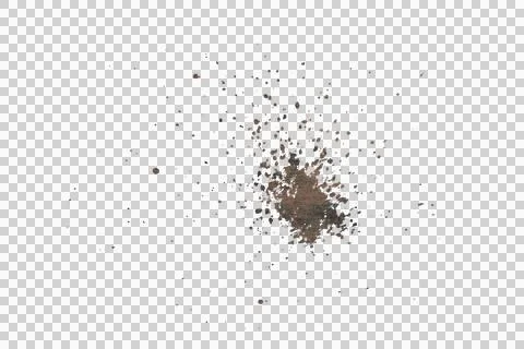Mud splash isolated transparency background.. Stock Illustration