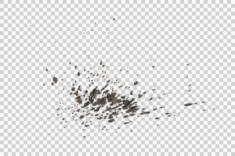 Mud splash isolated transparency background.. Stock Illustration