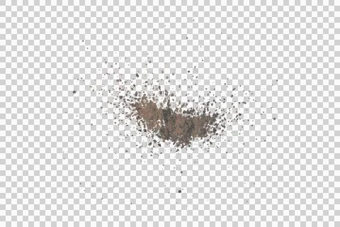 Mud splash isolated transparency background.. Stock Illustration