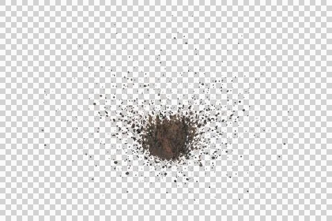 Mud splash isolated transparency background.. Stock Illustration