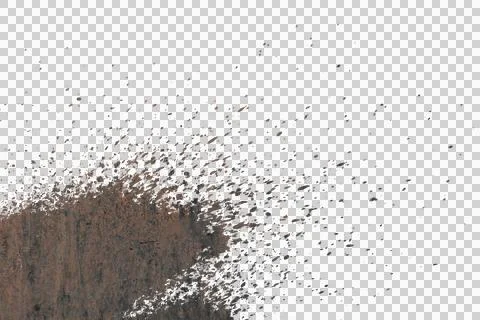 Mud splash isolated transparency background.. Stock Illustration