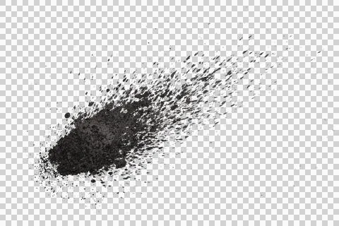 Mud splash isolated transparency background. Stockillustratie