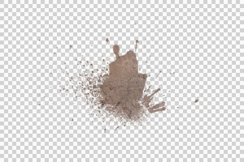 Mud splash isolated transparency background.. Stock Illustration