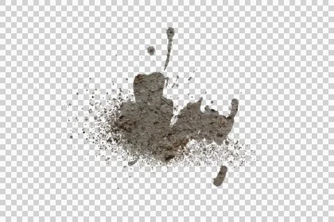 Mud splash isolated transparency background.. Stock Illustration