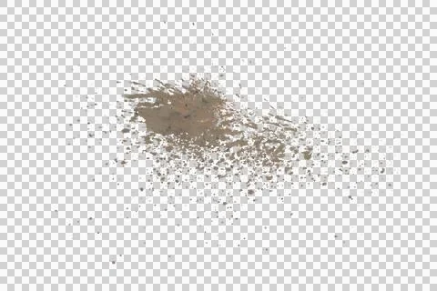 Mud splash isolated transparency background.. Stock Illustration