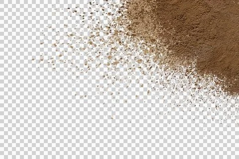 Mud splash isolated transparency background. Stock Photos