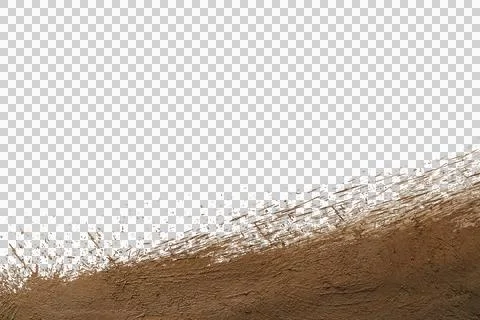 Mud splash isolated transparency background. Stock Photos