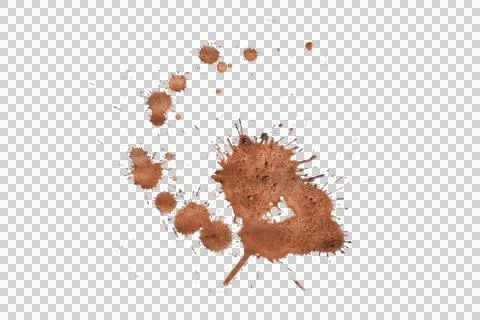 Mud splash isolated transparency background. Stock Photos